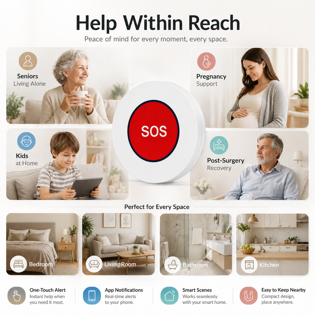 Zigbee SOS Emergency Button smart safety and security product image 5