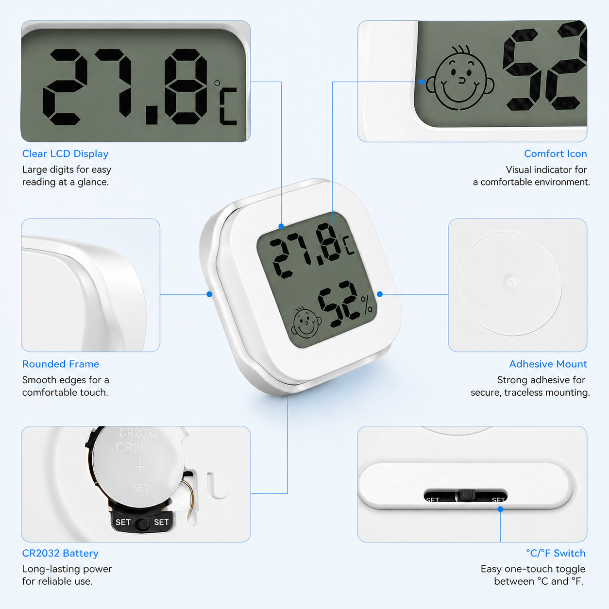 Zigbee Temperature & Humidity Monitor smart safety and security product image 7