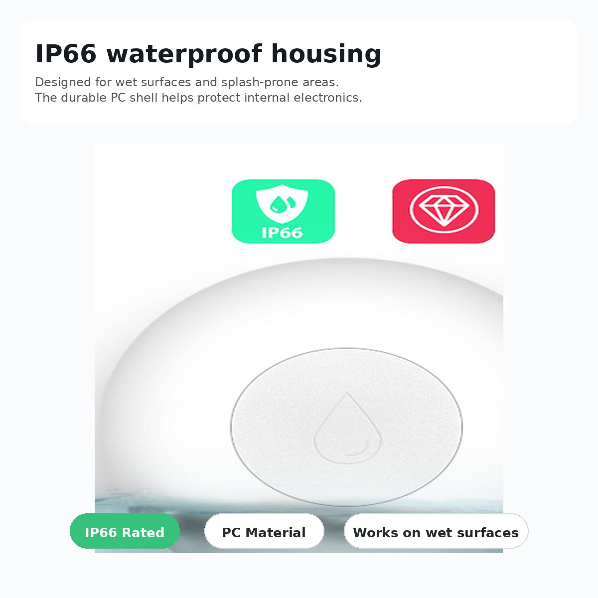 Zigbee IP66 Water Leak Sensor smart irrigation product image 6