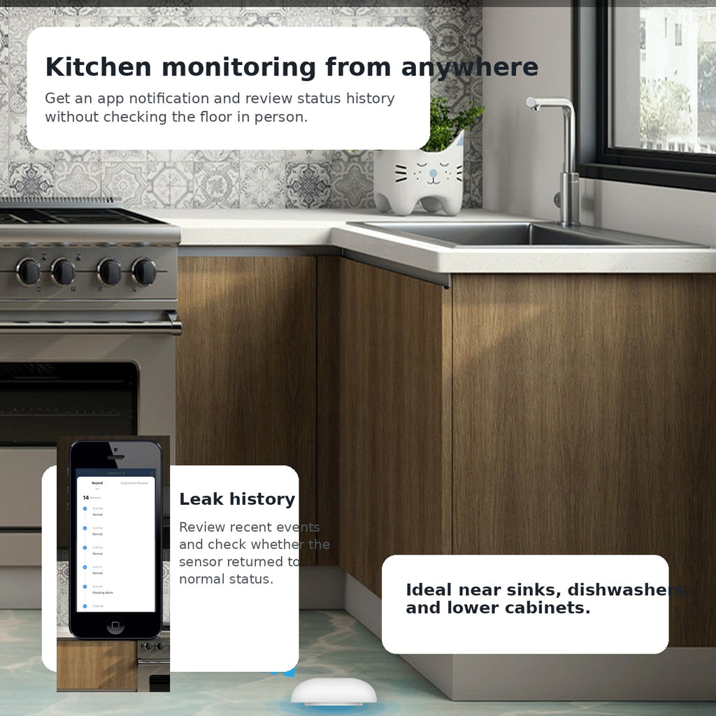 Zigbee IP66 Water Leak Sensor smart irrigation product image 4